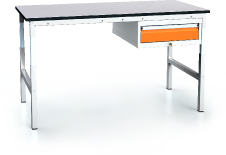 Pracovní stůl alsor PROFI - deska - podvěsný kontejner 681 - 1037 x 1500 x 700